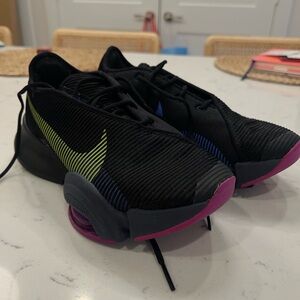 Nike Superrep Air Zoom Sneakers with Purple and Green Accents